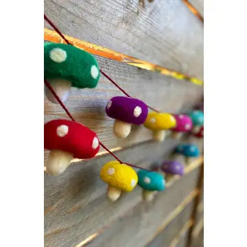 Garland: Felted Mushroom