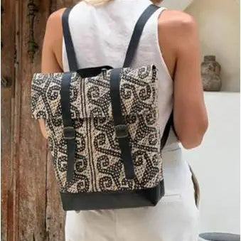 Backpack: Rattan Tribal Weave Backpack