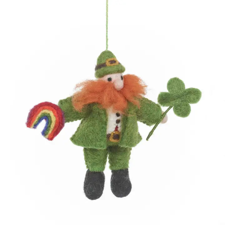 Ornaments: Felted Leprechaun