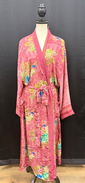 Robes: Upcycled Silk Long Kimono (Various Designs/Colors)