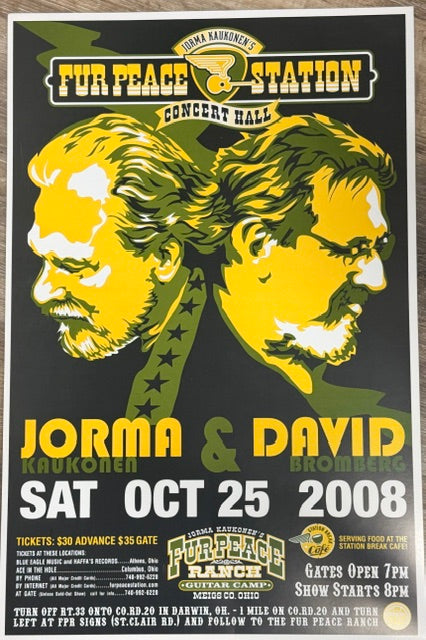 FPS - 10/25/2008 Jorma Kaukonen & David Bromberg (UNSIGNED)