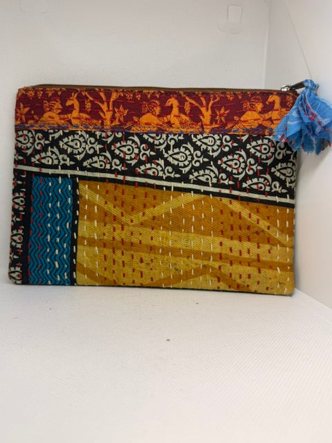 Pouch: Kantha with Zipper