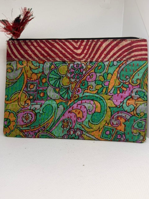 Pouch: Kantha with Zipper