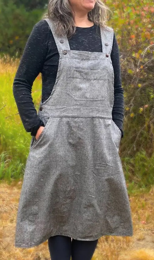 Dress: Cotton Bib Overall Dress Dress: Cotton Bib Overall Dress