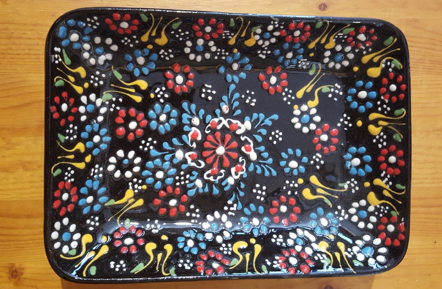 Turkish Pottery: Ceramic Mezze Oblong Dish Large (Various Colors)