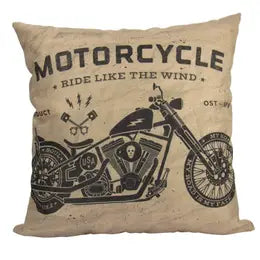 Pillow: Motorcycle Throw Pillows (3 Colors)