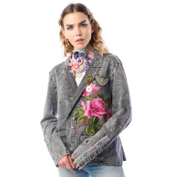 Blazer: Colonel French Terry Knitted - Charcoal