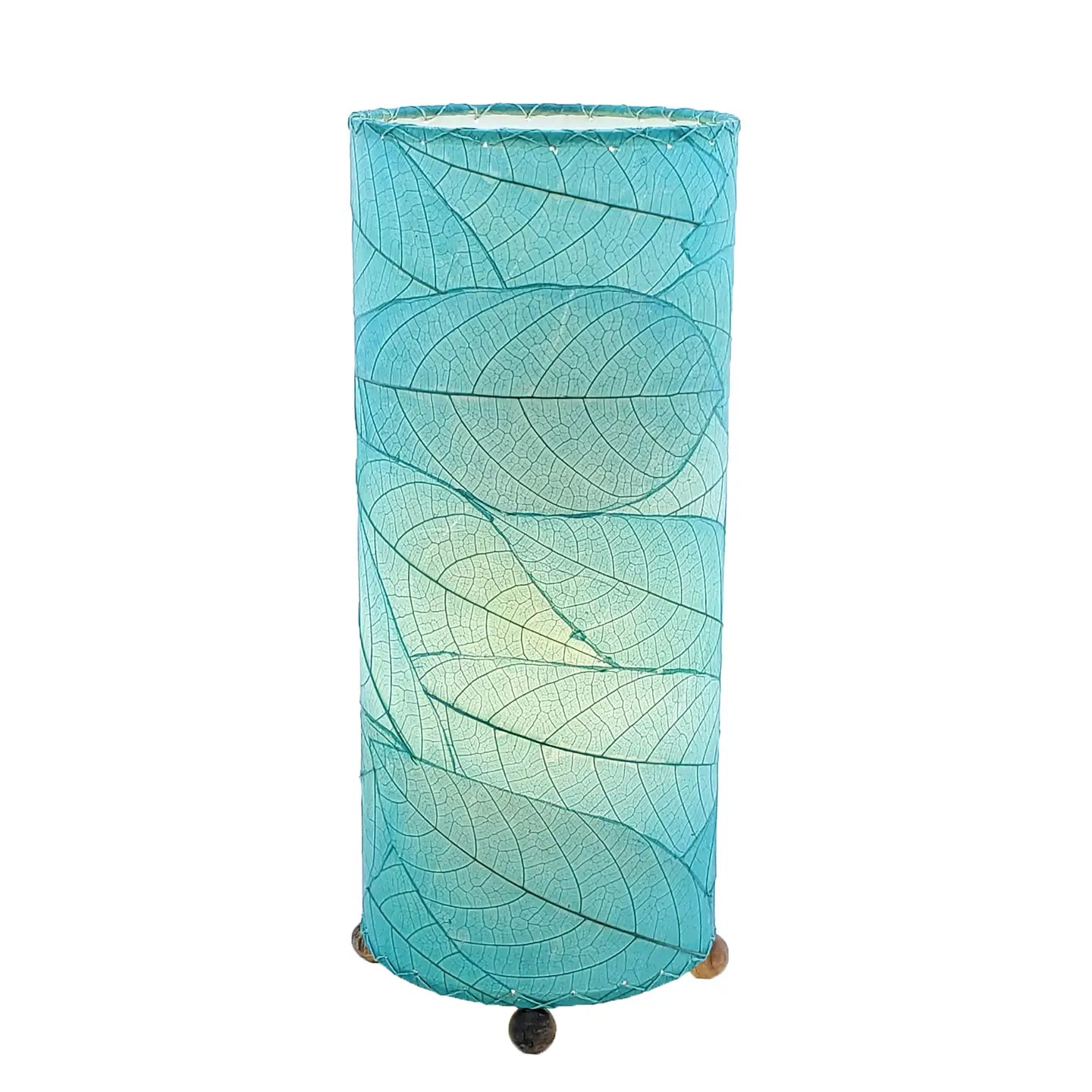 Lamp: Cocoa Leaf Cylinder Table Lamp Sea Blue