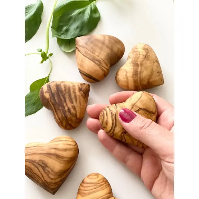 Olive Wood Hearts