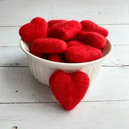 Felted Hearts (2")