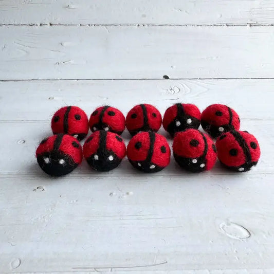 Felted Ladybugs
