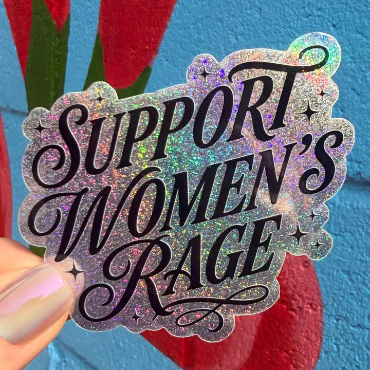 Sticker: Support Women's Rage Glitter