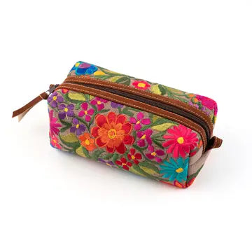 Pouch/Makeup: Floral Embroidered