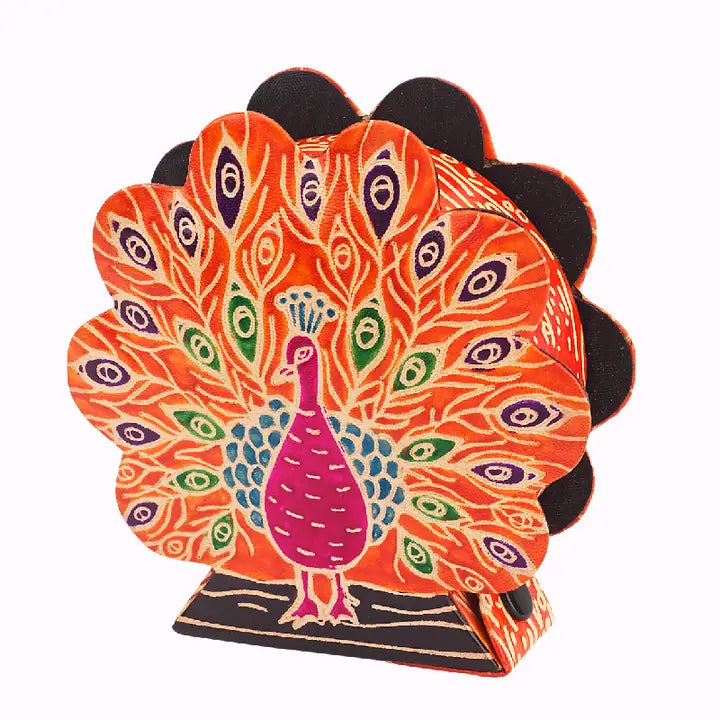 Bank: Leather Peacock