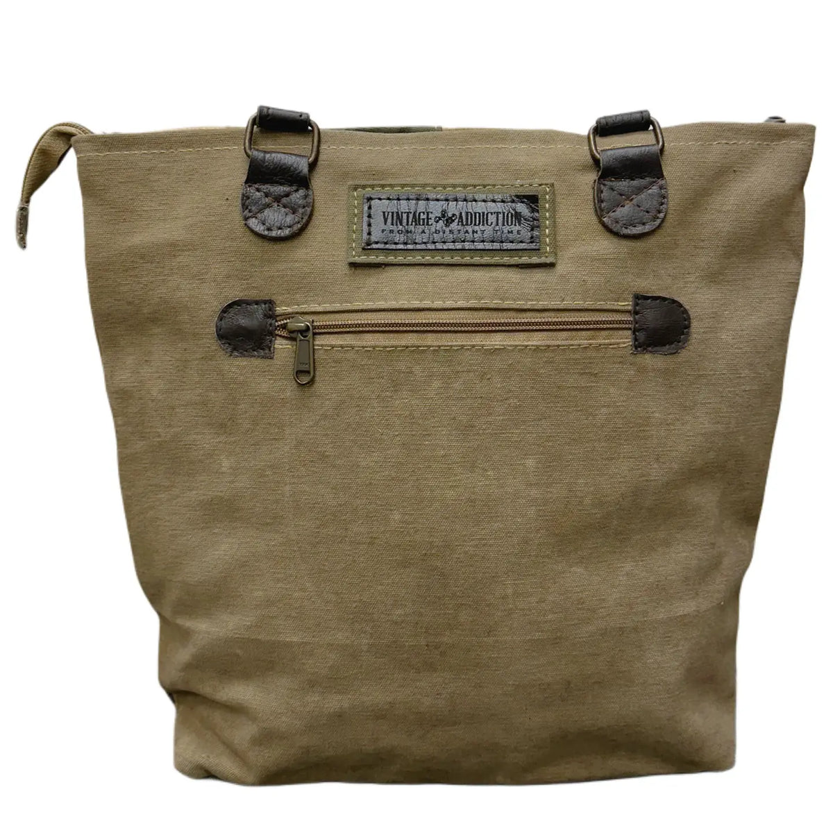 Tote: Recycled Military Tent Patchwork