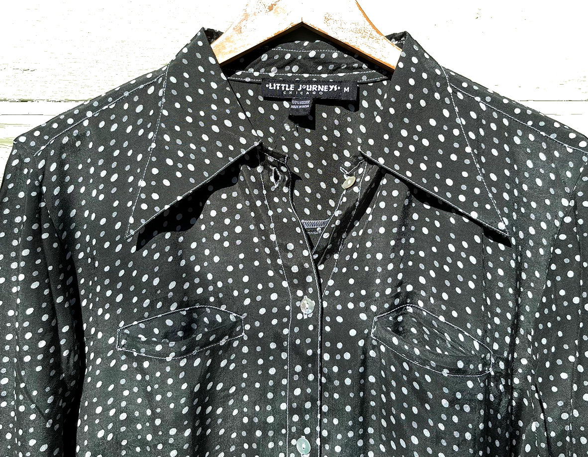 Blouse: Silk Polka Dots