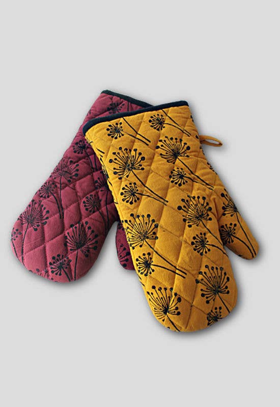 Oven Mitt: Blockprint Cotton