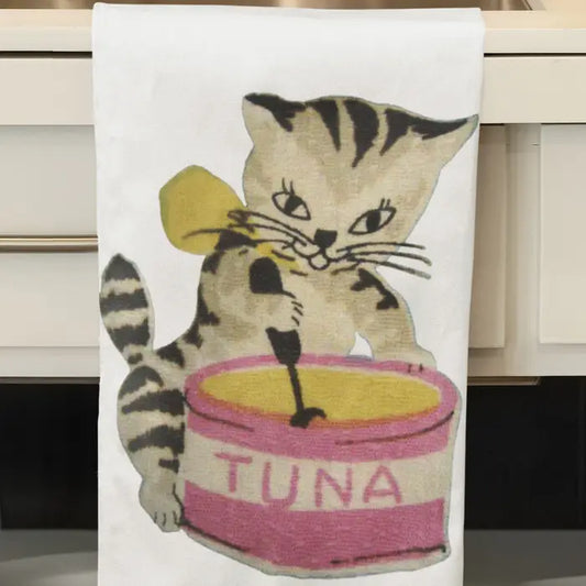 Tea Towel: Tuna Can Kitten