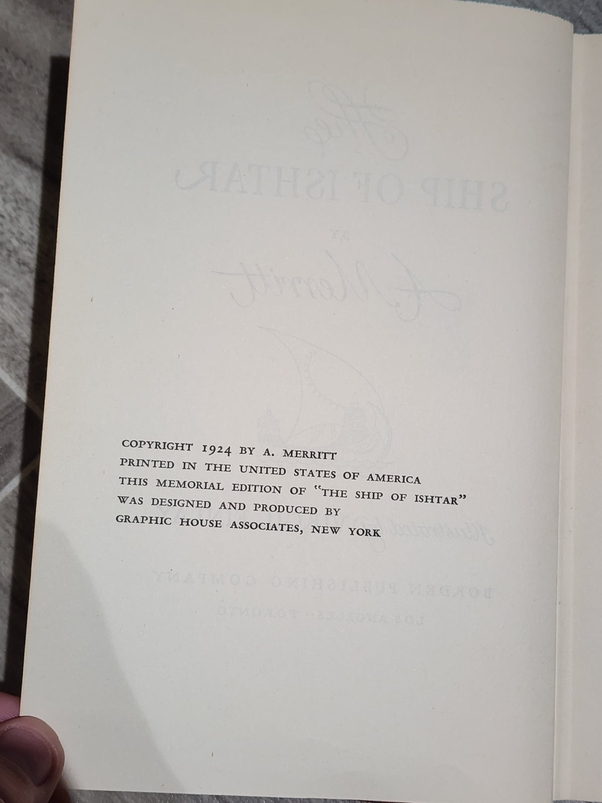 Book: The Ship of Ishtar - A. Merritt