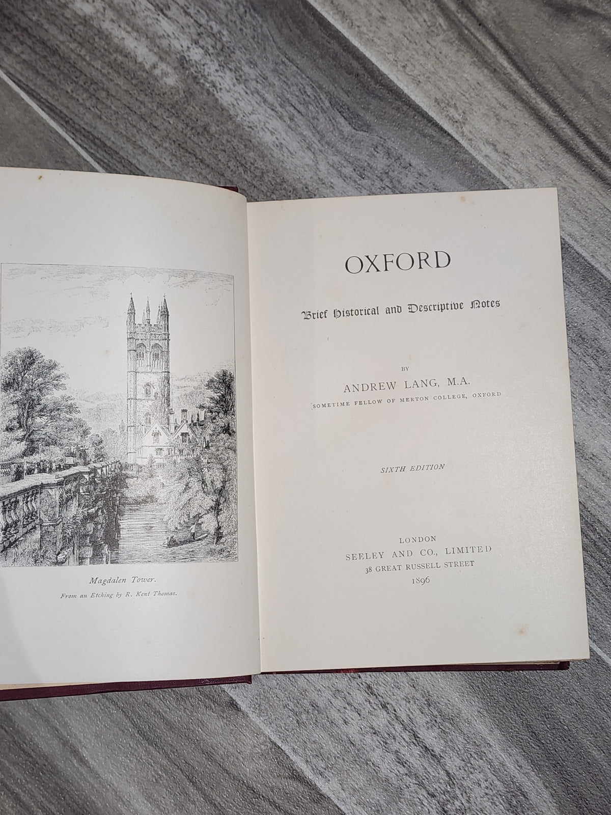 Book: Oxford Historical and Picturesque Notes - Andrew Lang