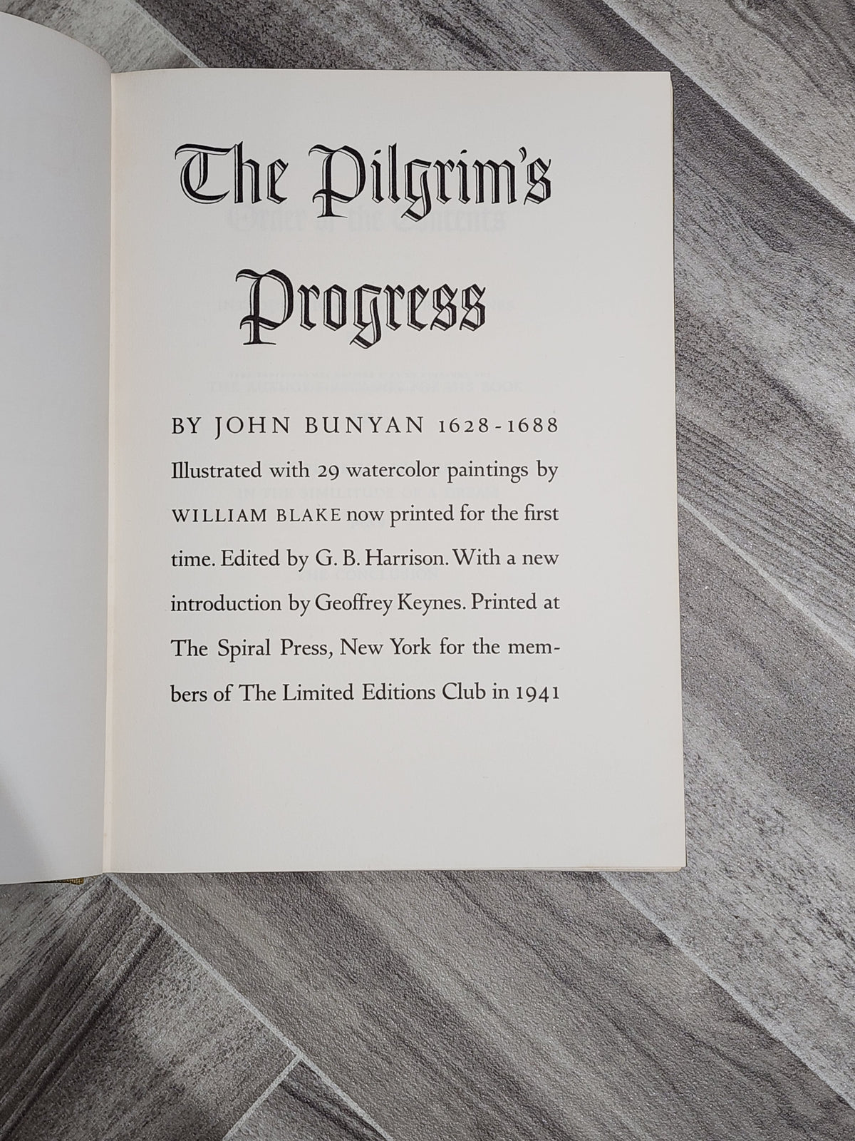 Book: The Pilgrims Progress - John Bunyan
