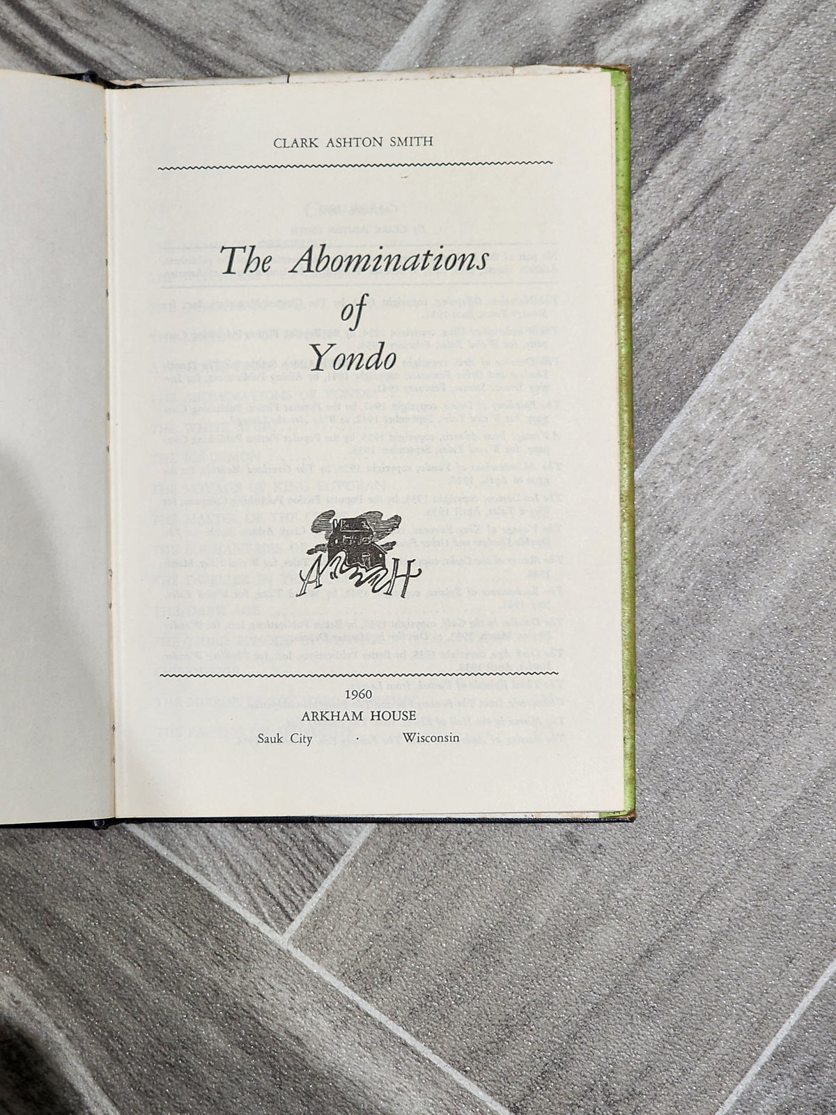 Book: The Abominations of Yondo - Clark Ashton Smith