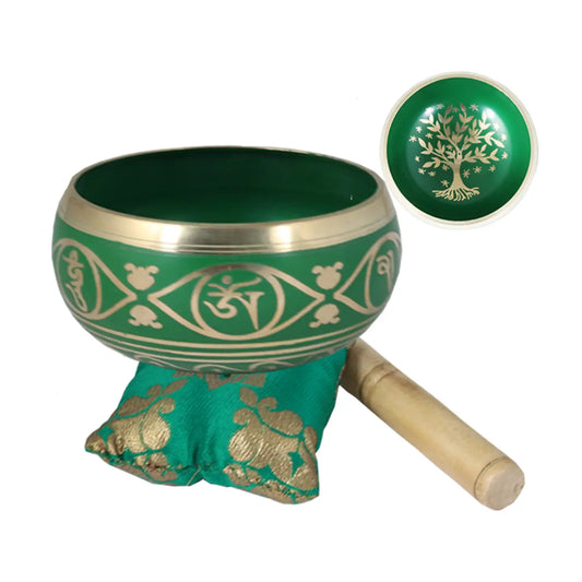 Singing Bowl: Tibetan - Tree of Life Green