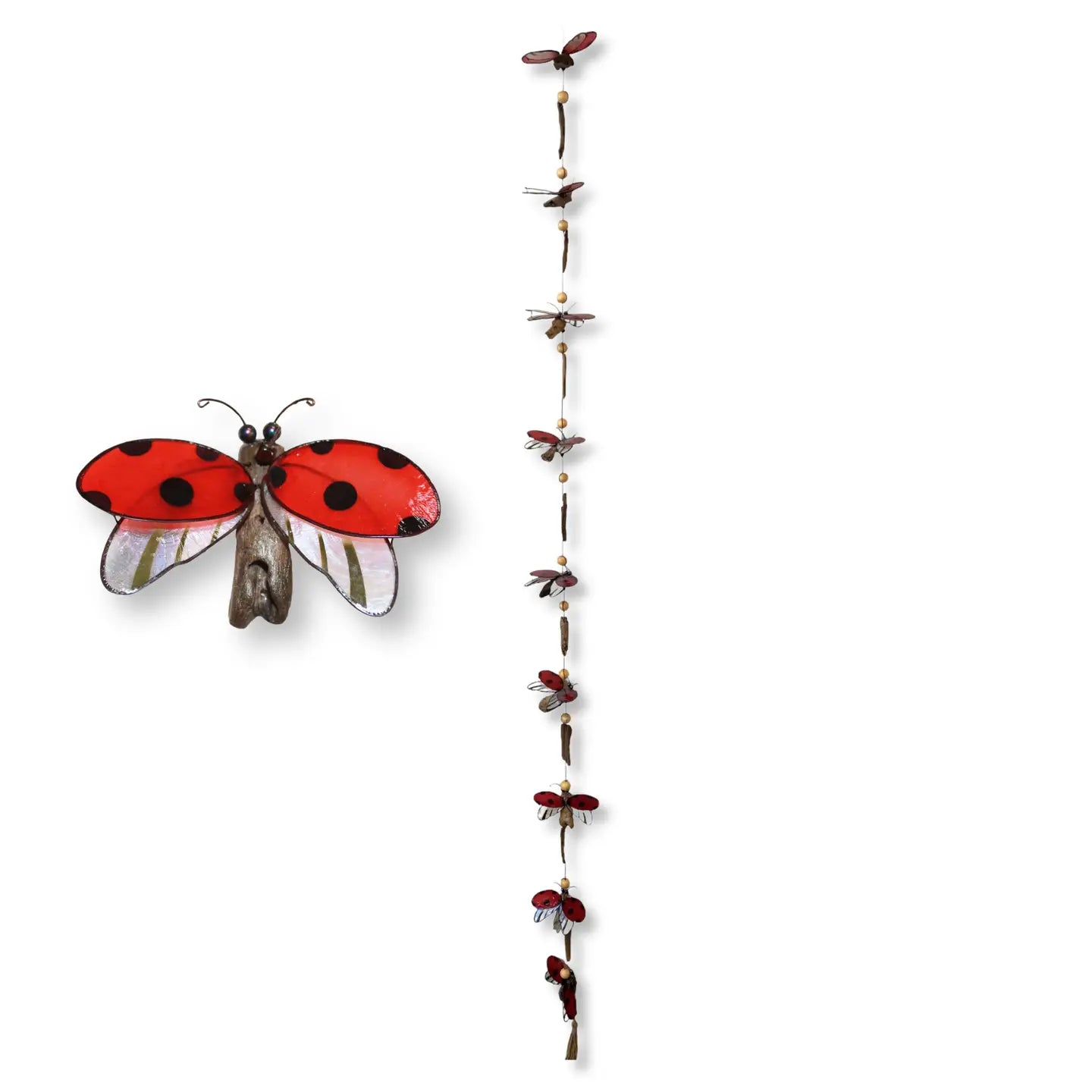 Garland: Ladybug Driftwood Capiz Garland