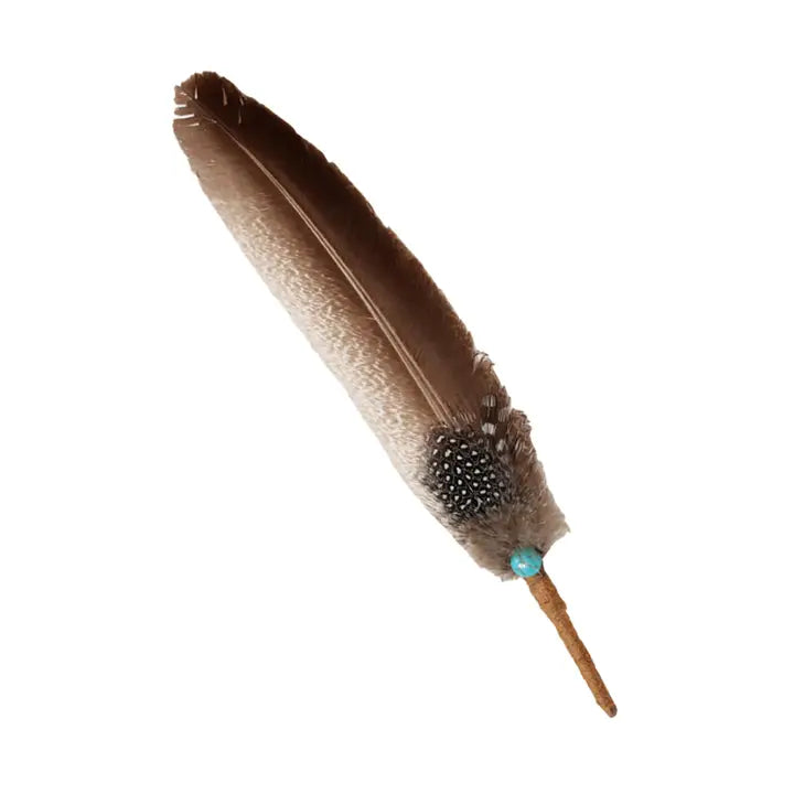 Smudge Feathers: Turkey with Turquoise Bead