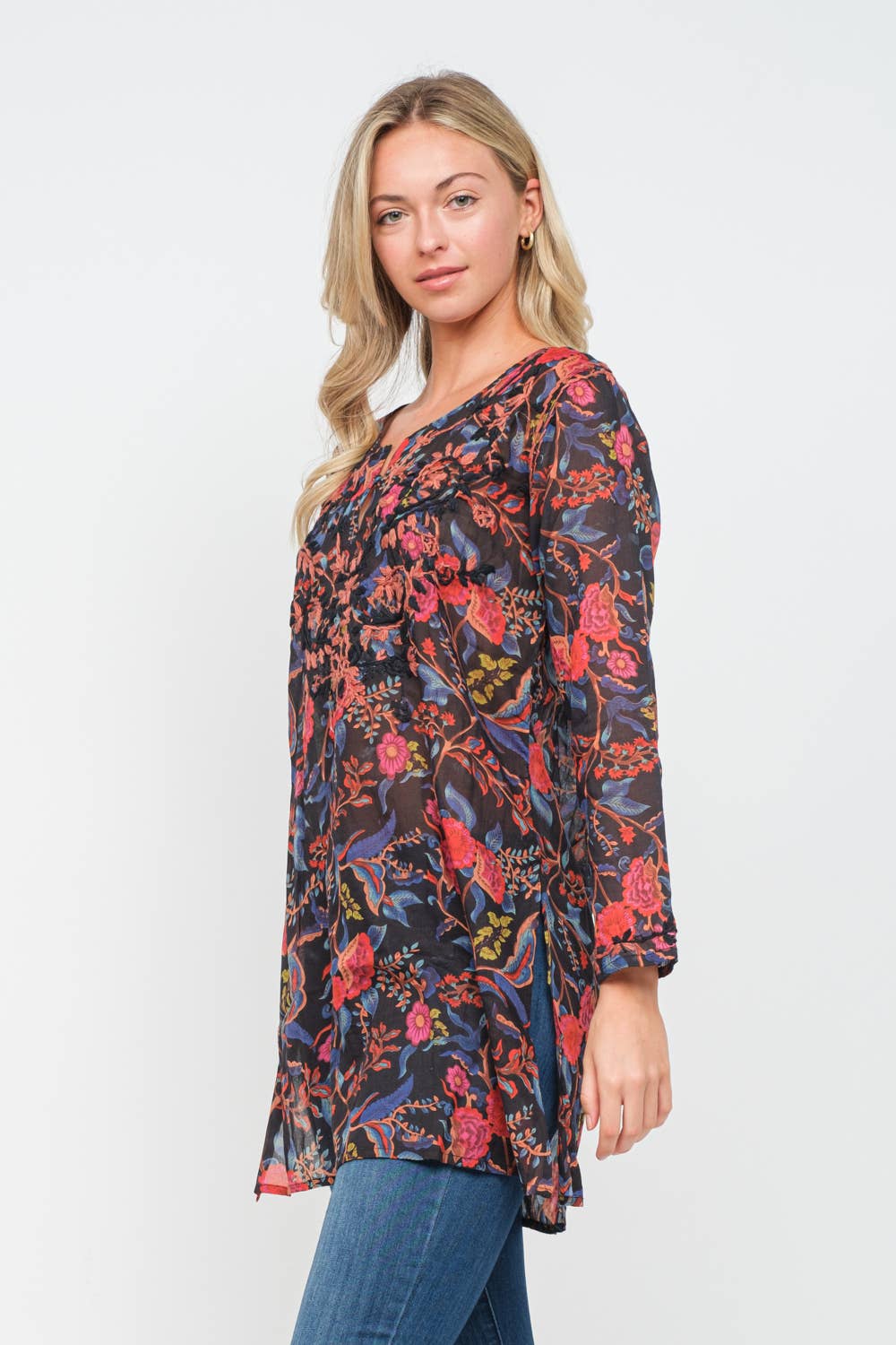 Tunic: Evie Printed Embroidered