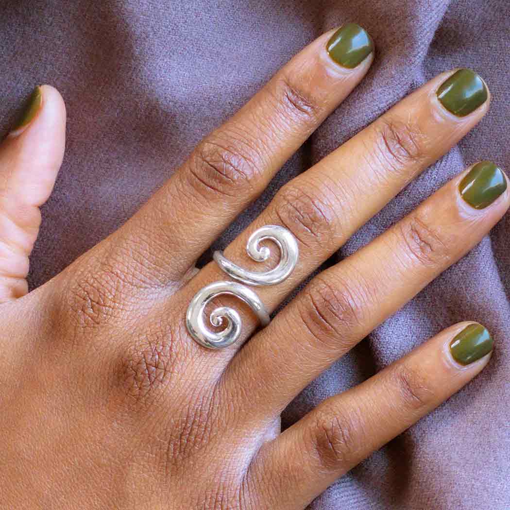 Rings: Swirl - Sterling Silver (Adjustable)