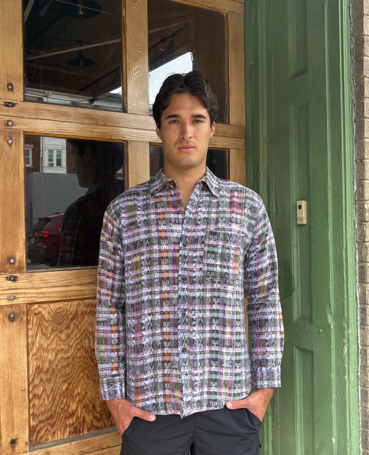 Button-Up Shirt: Men's Guatemalan Handwoven Shirt (Long Sleeve)
