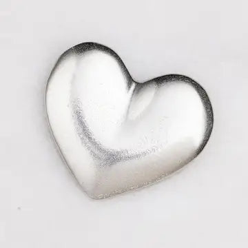 Pewter Heart Palm Stone