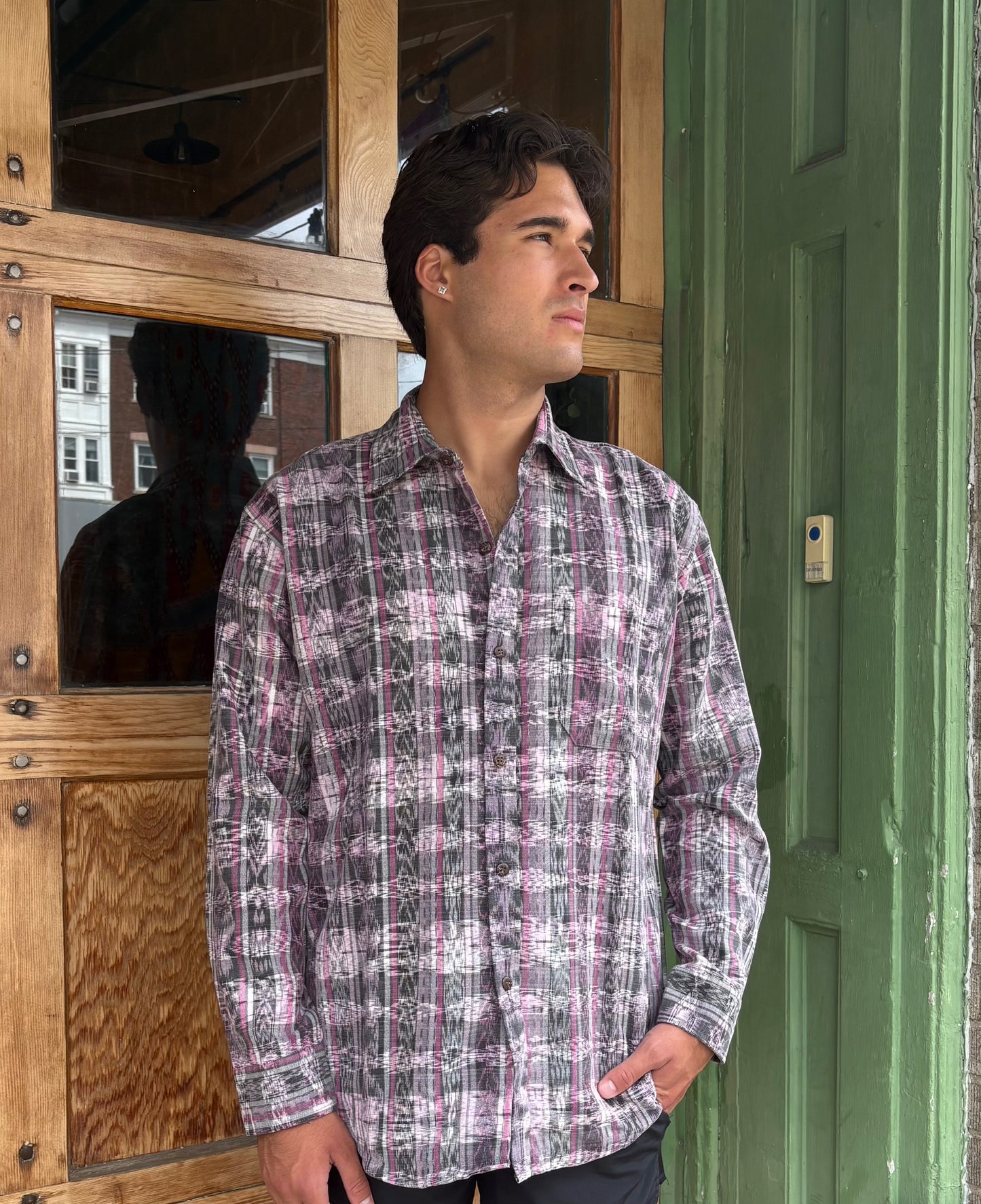Button-Up Shirt: Men's Guatemalan Handwoven Shirt (Long Sleeve)