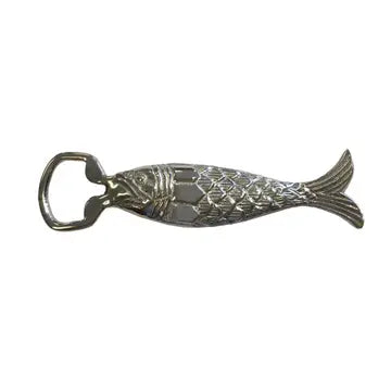 Bottle Opener: Nickel-Plated Brass Fish