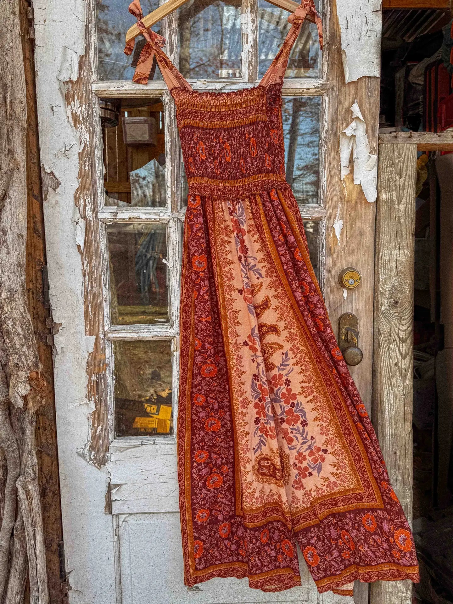 Jumpsuit: Boho Floral Printed Jumpsuit Pants 2 in 1, Free Spirit Style