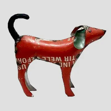 Recycled Metal Animals: Dog