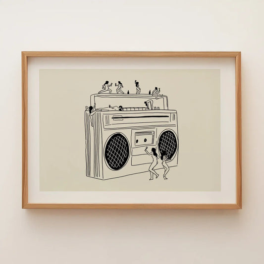 Art Print: Boom Box (Illustration)