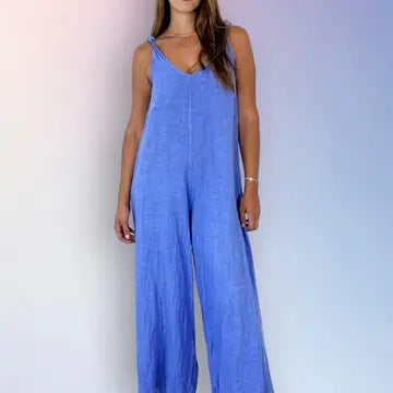 Jumpsuit: 100% Linen (Four Colors)