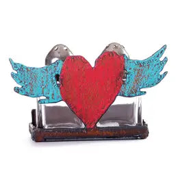 Salt & Pepper Shakers: Heart and Wings