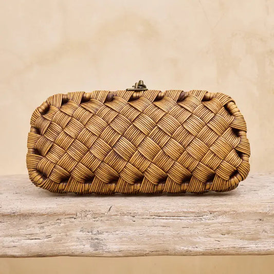 Clutch: Rattan Weave