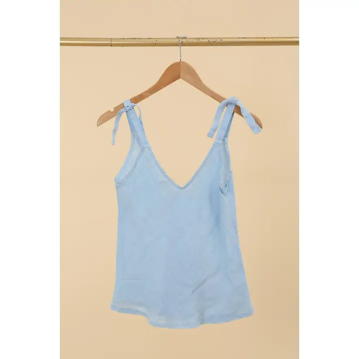 Tank Top: Linen with Ties (Various Colors)