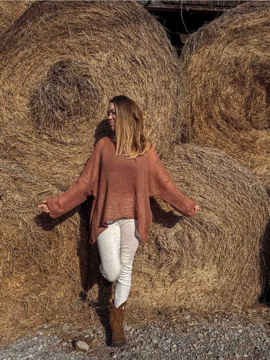 Sweater: Oversized Open Knit Mesh