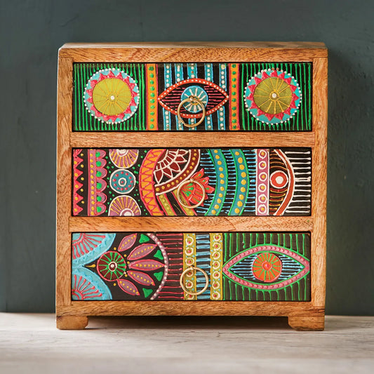Jewelry Box: Sharifa African Hand Painted
