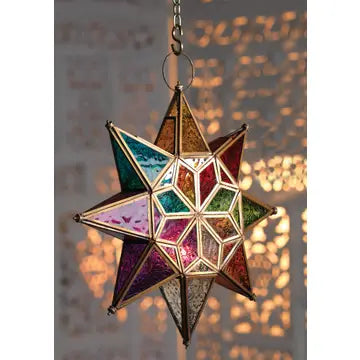 Lantern: Moroccan Style Large Star Glass