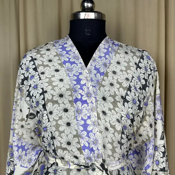 Robes: Up-Cycled Silk Short Kimono
