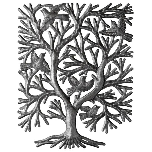 Wall Decor: Rectangular Bush with Birds