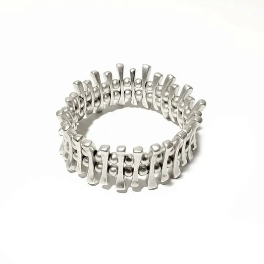 Bracelet: Pewter Stretch Bracelet
