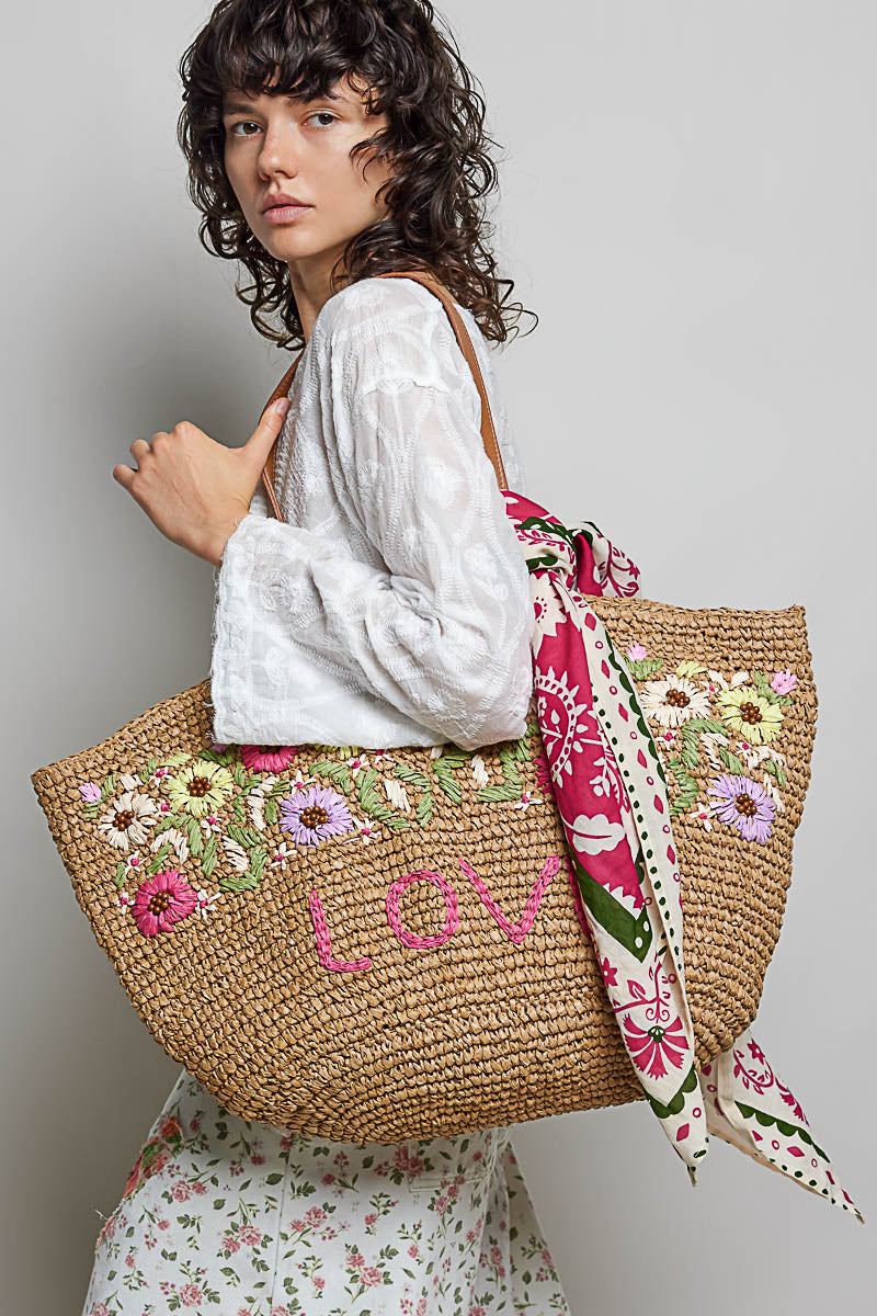 Scarf: Floral Patterned Wrap
