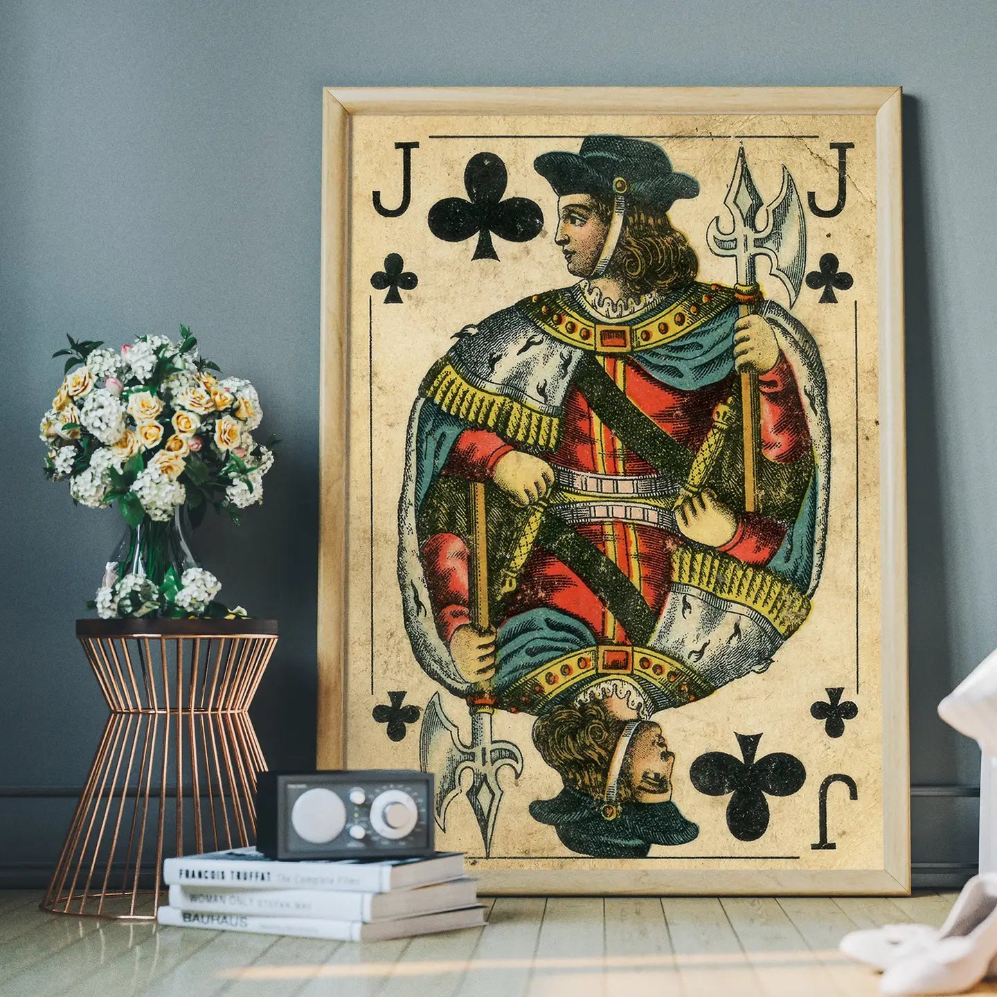 Art Print: Vintage Playing Card Print - Jack of Clubs